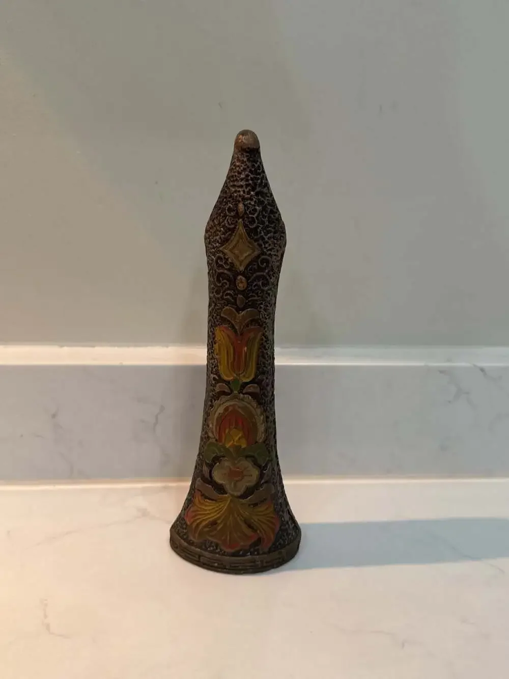 Vintage Floral Hand-Painted Ceramic Bud Vase Made in Japan